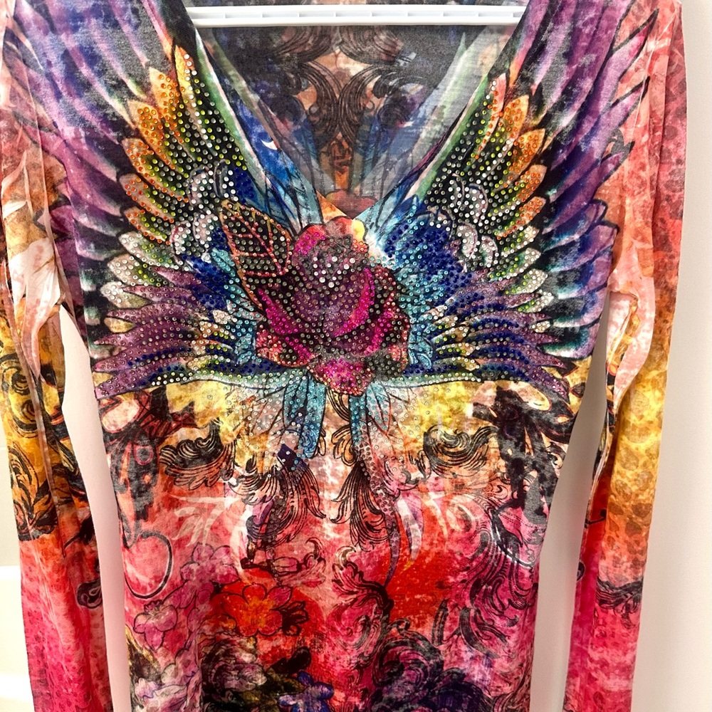 Desigual Graphic Long Sleeve Blouse